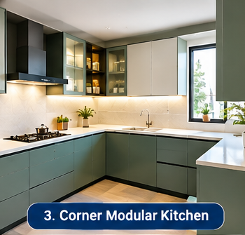 Corner Modular Kitchen